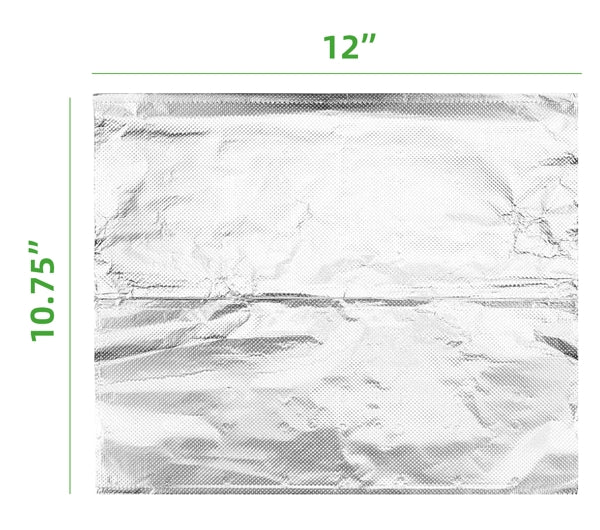 12"X10.75" ALUMINUM FOIL SHEETS 12mic 6x500 SHEETS 12POP500