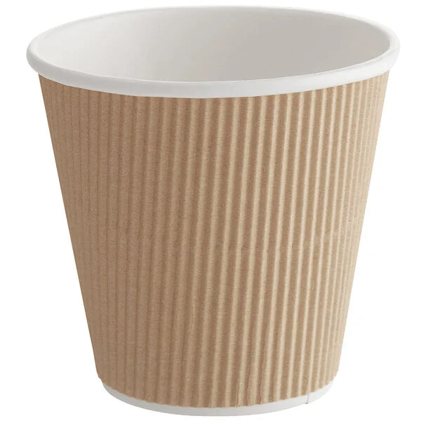 8 OZ DOUBLE WALL RIPPLE KRAFT PAPER HOT CUP PRKC-08