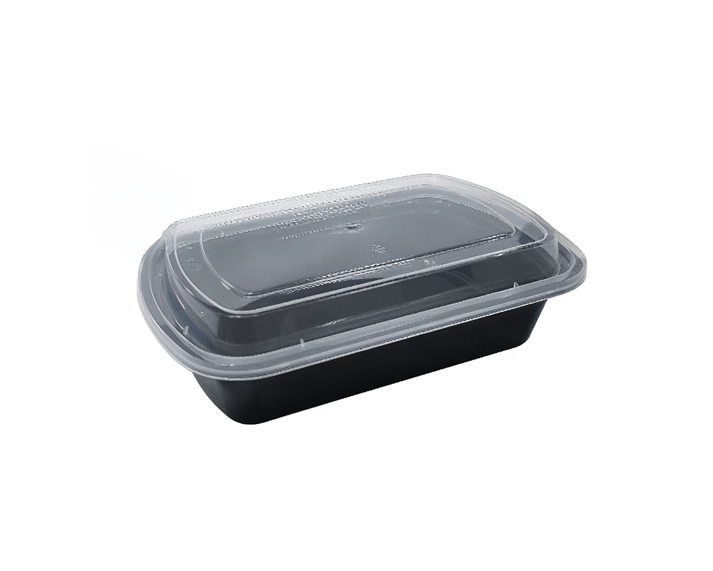 32OZ PLASTIC FOOD CONTAINER WITH LID(RECTANGULAR)