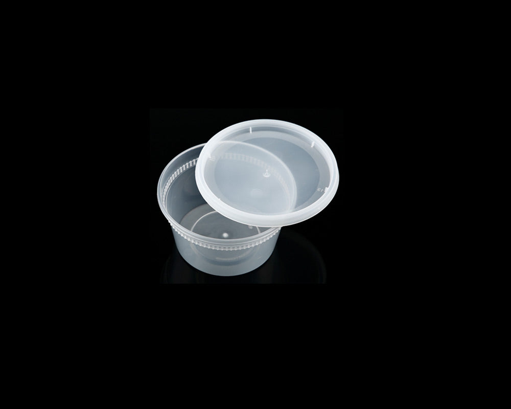 12 OZ PLASTIC FOOD CONTAINER WITH LID(SOUP CUP)