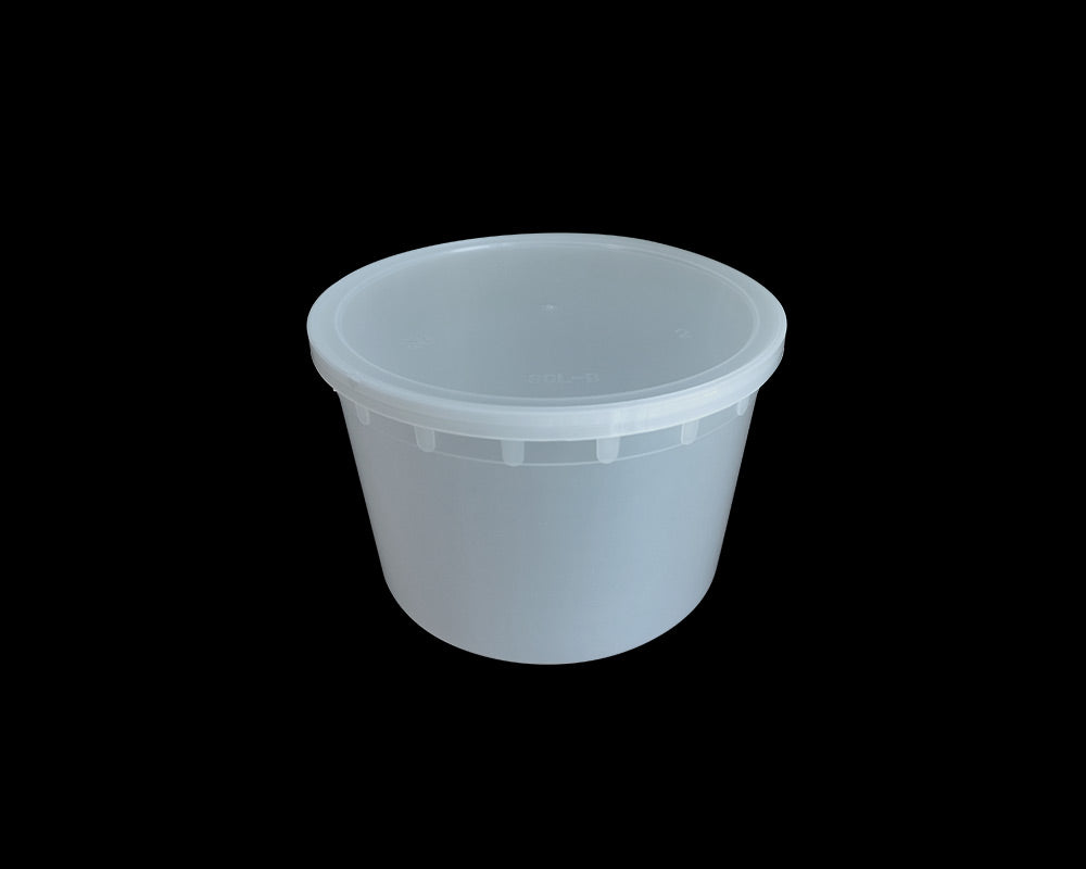 64 OZ PLASTIC FOOD CONTAINER WITH LID(SOUP CUP)C64