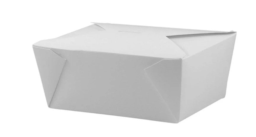 #4 WHITE PAPER TAKE-OUT BOX 8.5"*6.25"*3.5" CY-WTB4