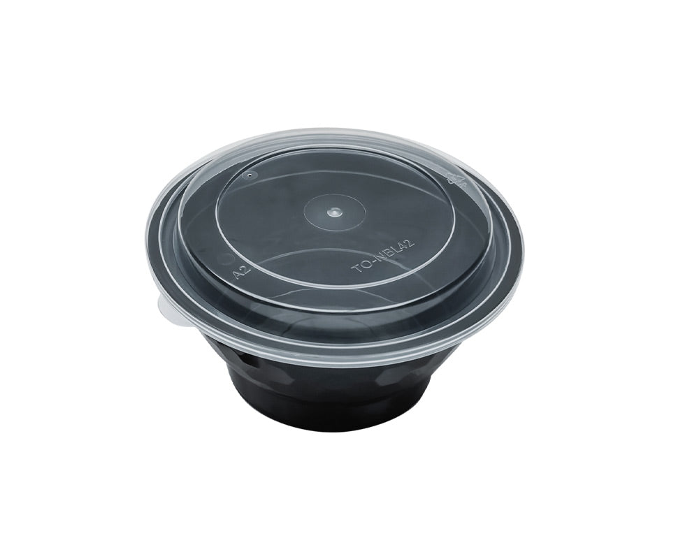 42OZ PLASTIC FOOD CONTAINER WITH LID(BOWL)