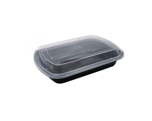 24OZ PLASTIC FOOD CONTAINER WITH LID(RECTANGULAR)