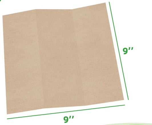 MULTIFOLD PAPER TOWELS BROWN 1-PLY 9"×9" MFT-4000