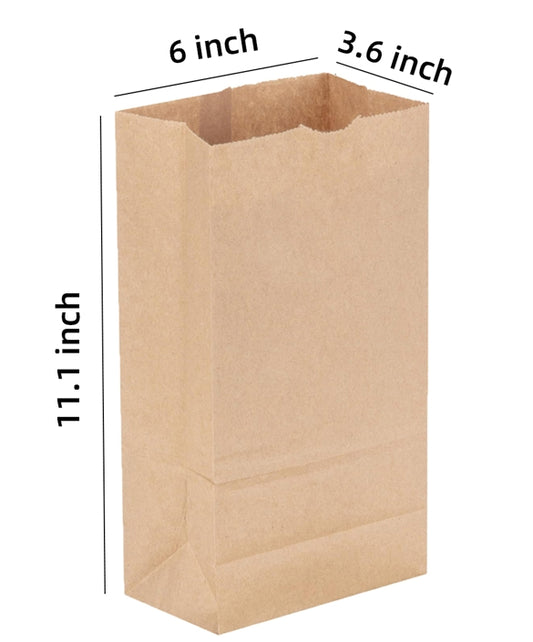 6 LBS KRAFT PAPER BAG 6"*3.6"*11.1" CY-SB6