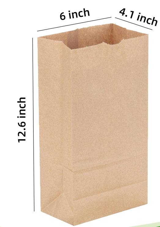 8 LBS KRAFT PAPER BAG 6"*4.1"*12.6" CY-SB8
