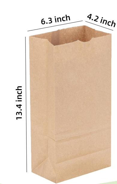 10 LBS KRAFT PAPER BAG 6.3"*4.2"*13.4" CY-SB10
