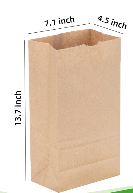 12 LBS KRAFT PAPER BAG 7.1"*4.5"*13.7" CY-SB12