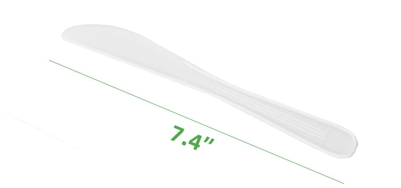 HEAVY WEIGHT WHITE PLASTIC KNIFE INDIVIDUALLY WRAPPED SY-HWPK-5IW