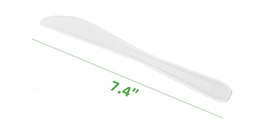 HEAVY WEIGHT WHITE PLASTIC KNIFE INDIVIDUALLY WRAPPED SY-HWPK-5IW
