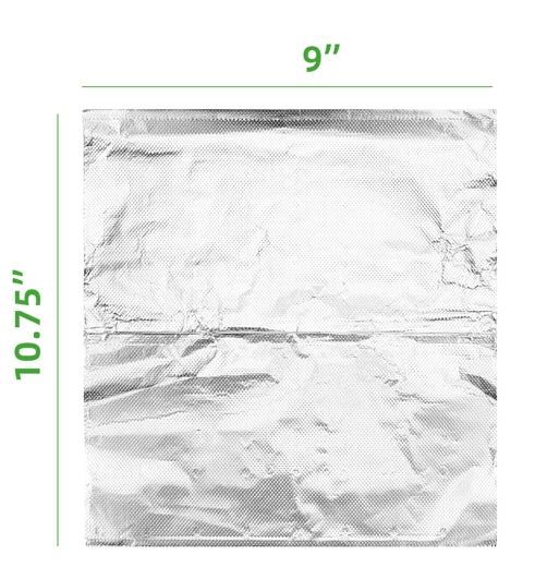 9"x10.75" ALUMINUM FOIL SHEETS 12mic 6 BOXES 9POP500