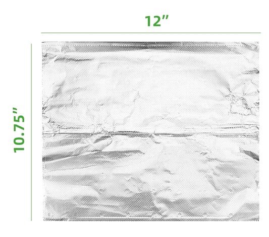 12"X10.75" ALUMINUM FOIL SHEETS 12mic 6x500 SHEETS 12POP500