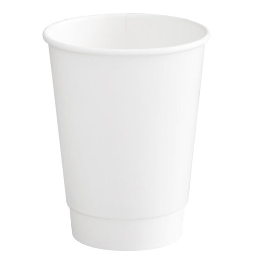 12 OZ DOUBLE WALL WHTIE PAPER HOT CUP PDWC-12