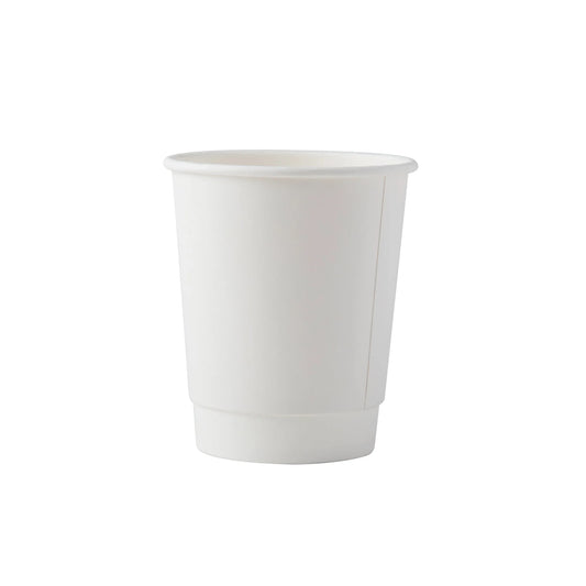 8 OZ DOUBLE WALL WHTIE PAPER HOT CUP PDWC-08