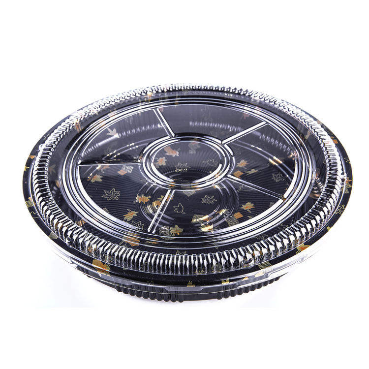 SZ-61 ROUND SUSHI TRAY WITH LID 11"x2.1" SZ-61