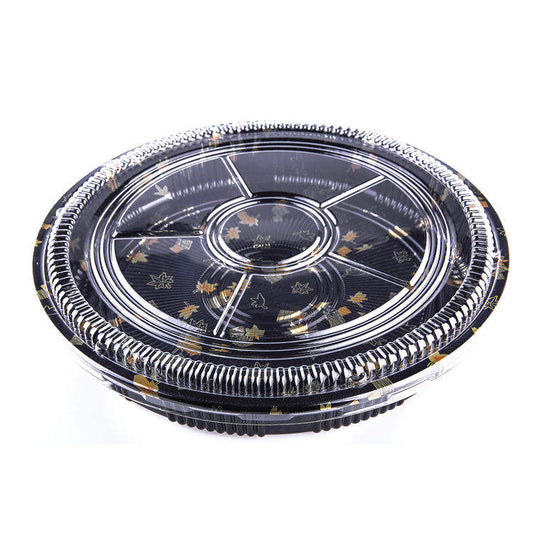 SZ-61 ROUND SUSHI TRAY WITH LID 11"x2.1" SZ-61