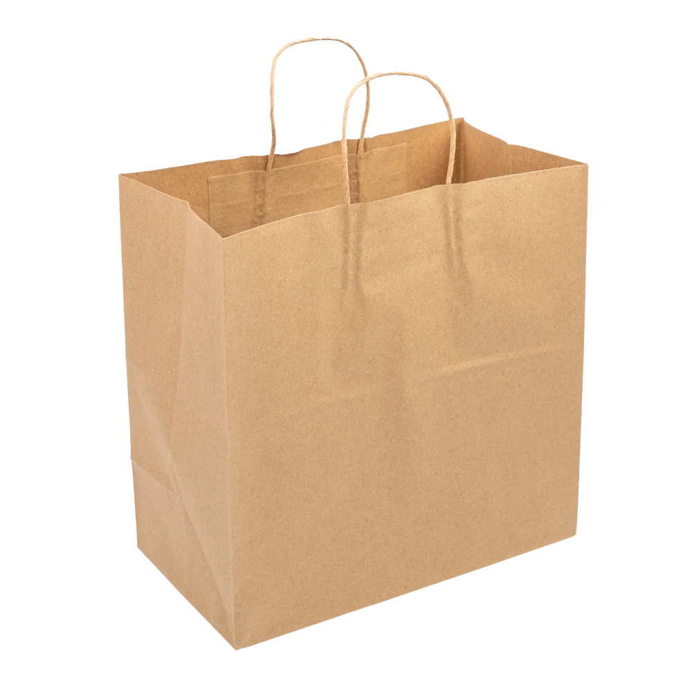 #10 KRAFT PAPER BAG WITH TWIST HANDLE 13"*7"*13" 100gms KPB10