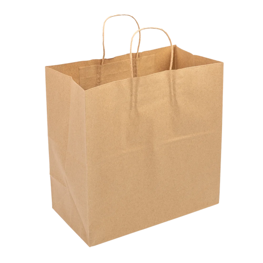 #10 KRAFT PAPER BAG WITH TWIST HANDLE 13"*7"*13" 100gms KPB10