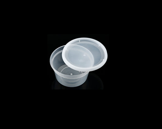 12 OZ PLASTIC FOOD CONTAINER WITH LID(SOUP CUP)