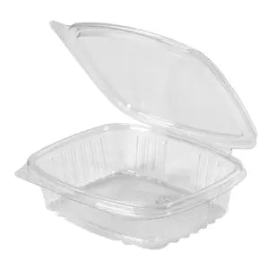 8 OZ CLEAR HINGED RECTANGULAR CONTAINER