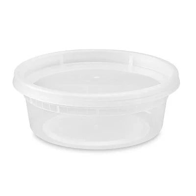 8 OZ PLASTIC FOOD CONTAINER WITH LID(SOUP CUP)