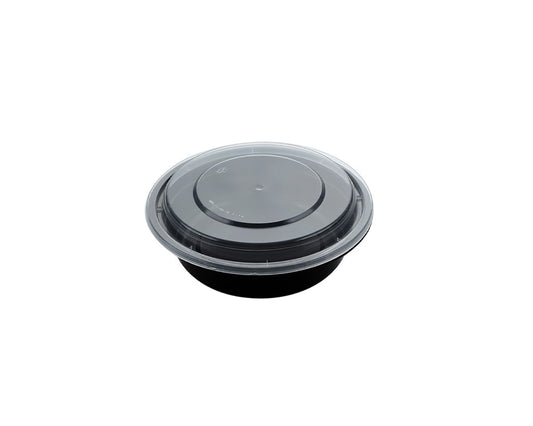 16OZ PLASTIC FOOD CONTAINER WITH LID (ROUND)