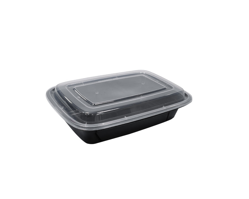 32 OZ PLASTIC FOOD CONTAINER WITH LID(RECTANGULAR)