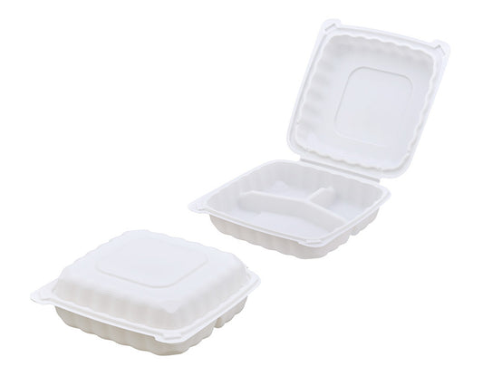 9" HINGED LID TO-GO CONTAINER (3 COMPARTMENT)