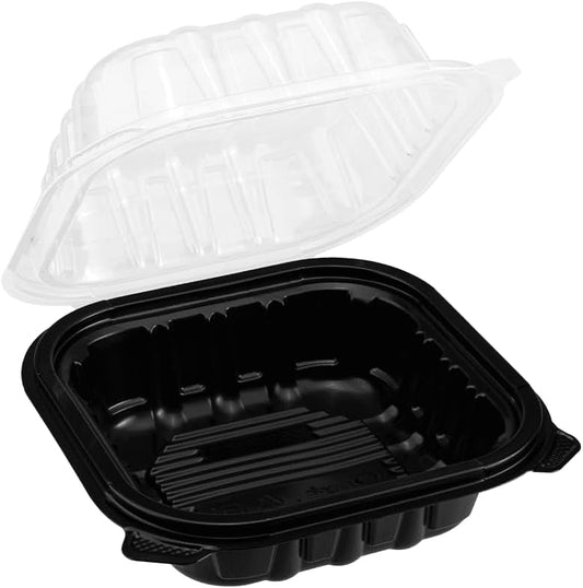 8"×8" ONE COMPARTMENT CLEAR&BLACK FOOD CONTAINER