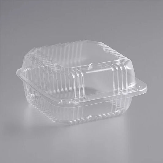 PET CLEAR HINGED CONTAINER 6"x6" （BAKERY)PHC-66