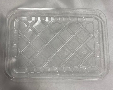 CLEAR PET PLASTIC MEAT TRAY 5 9/10" x 8" x 11/16" PMT-2S
