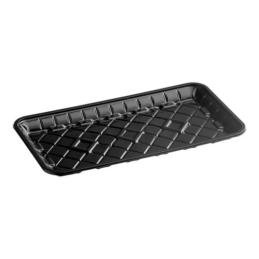 BLACK PET PLASTIC MEAT TRAY 15" x 8 1/16" x 3/5" PMTB-25S