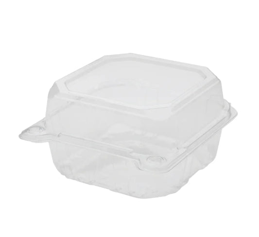 6"×6" ONE COMPARTMENT CLEAR HINGED CONTAINER