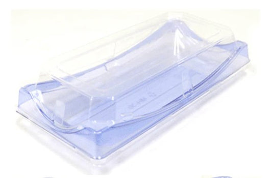 SZ-130 BLUE PET SUSHI CONTAINER WITH LID 9.44"x4.56"1.96"SZ-130
