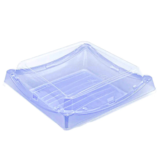 SZ-140 BLUE PET SUSHI CONTAINER WITH LID 7.28"x7.28"1.96" SZ-140