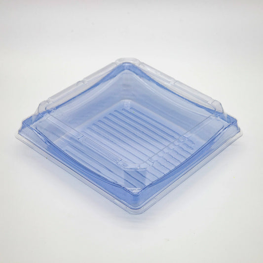 SZ-140 BLUE PET SUSHI CONTAINER WITH LID 9.44"x7.28"1.97" SZ-150