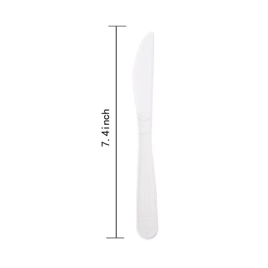 WHITE HEAVY WEIGHT PLASTIC KNIFE SY-HWPK5-W