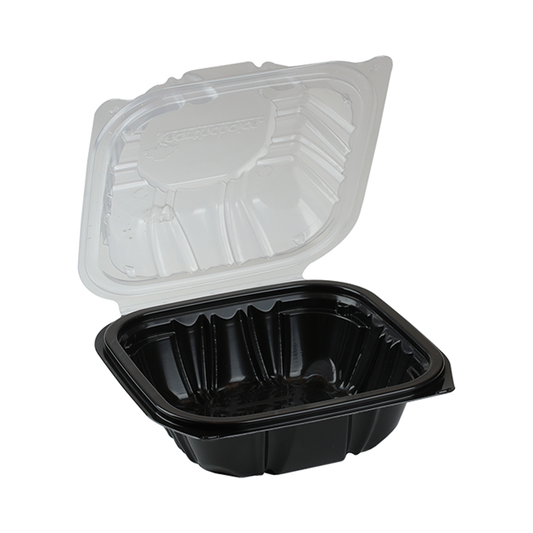 6''x6'' PP VENTED 1-COMPARTMENT HINGED CONTAINER(DUAL-COLOR) JC-BW61