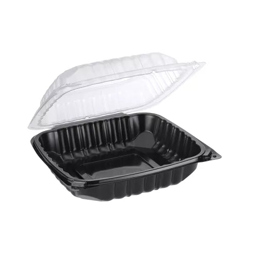 8''x8'' PP VENTED 1-COMPARTMENT HINGED CONTAINER(DUAL-COLOR)JC-BW81