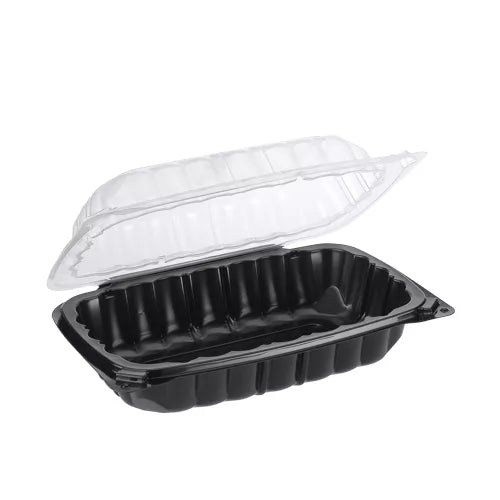 9''x6'' PP VENTED 1-COMPARTMENT HINGED CONTAINER(DUAL-COLOR)JC-BW96