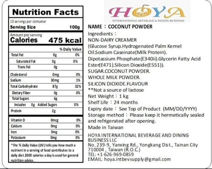 Coconut Powder≈ 20 cups
